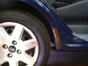 Car Rust Repair Step 1
